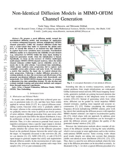 Non-Identical Diffusion Models in MIMO-OFDM Channel Generation