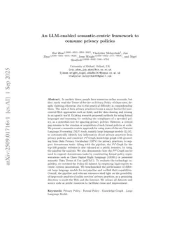 An LLM-enabled semantic-centric framework to consume privacy policies