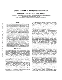 Speeding Up the NSGA-II via Dynamic Population Sizes