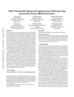 BOLT: Bandwidth-Optimized Lightning-Fast Oblivious Map powered by Secure HBM Accelerators