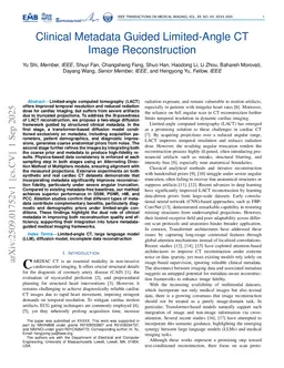 Clinical Metadata Guided Limited-Angle CT Image Reconstruction