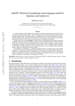 chDzDT: Word-level morphology-aware language model for Algerian social media text