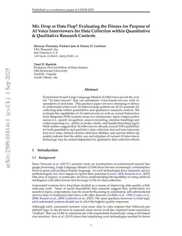 Mic Drop or Data Flop? Evaluating the Fitness for Purpose of AI Voice Interviewers for Data Collection within Quantitative & Qualitative Research Contexts