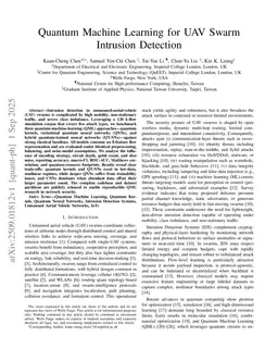 Quantum Machine Learning for UAV Swarm Intrusion Detection