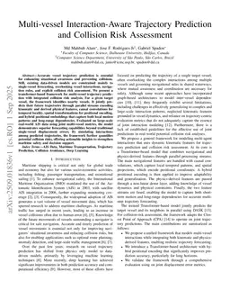 Multi-vessel Interaction-Aware Trajectory Prediction and Collision Risk Assessment