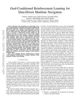 Goal-Conditioned Reinforcement Learning for Data-Driven Maritime Navigation