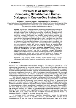 How Real Is AI Tutoring? Comparing Simulated and Human Dialogues in One-on-One Instruction