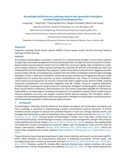 Knowledge distillation as a pathway toward next-generation intelligent ecohydrological modeling systems