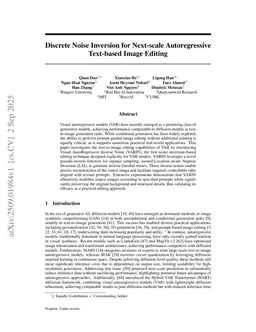 Discrete Noise Inversion for Next-scale Autoregressive Text-based Image Editing