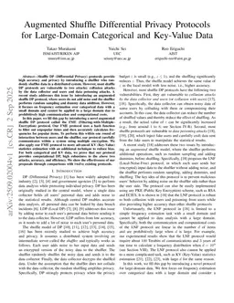 Augmented Shuffle Differential Privacy Protocols for Large-Domain Categorical and Key-Value Data