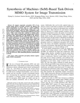 Synesthesia of Machines (SoM)-Based Task-Driven MIMO System for Image Transmission