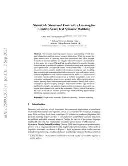 StructCoh: Structured Contrastive Learning for Context-Aware Text Semantic Matching