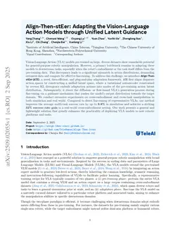 Align-Then-stEer: Adapting the Vision-Language Action Models through Unified Latent Guidance