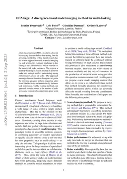 DivMerge: A divergence-based model merging method for multi-tasking