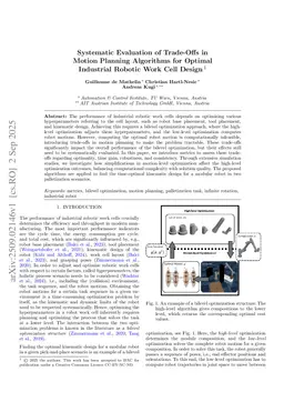 Systematic Evaluation of Trade-Offs in Motion Planning Algorithms for Optimal Industrial Robotic Work Cell Design