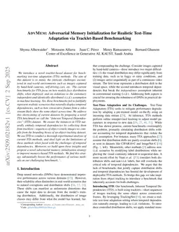 ADVMEM: Adversarial Memory Initialization for Realistic Test-Time Adaptation via Tracklet-Based Benchmarking