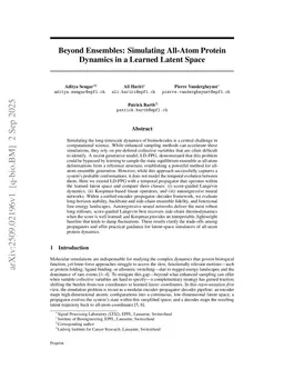 Beyond Ensembles: Simulating All-Atom Protein Dynamics in a Learned Latent Space