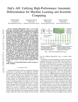 DaCe AD: Unifying High-Performance Automatic Differentiation for Machine Learning and Scientific Computing