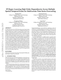 ST-Hyper: Learning High-Order Dependencies Across Multiple Spatial-Temporal Scales for Multivariate Time Series Forecasting