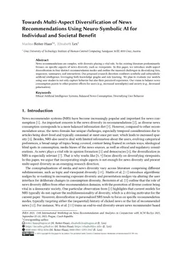 Towards Multi-Aspect Diversification of News Recommendations Using Neuro-Symbolic AI for Individual and Societal Benefit