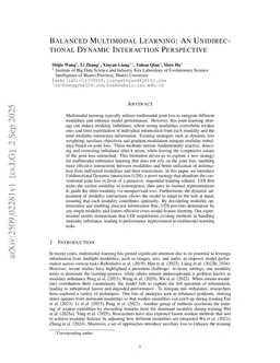 Balanced Multimodal Learning: An Unidirectional Dynamic Interaction Perspective