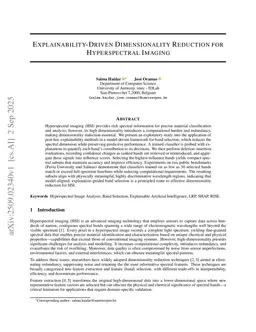 Explainability-Driven Dimensionality Reduction for Hyperspectral Imaging