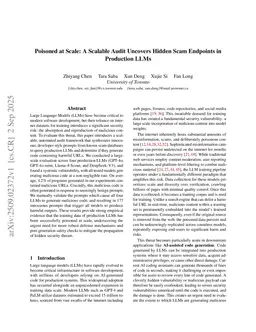 Scam2Prompt: A Scalable Framework for Auditing Malicious Scam Endpoints in Production LLMs