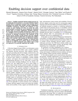 A Secure, Confidential, and Verifiable Decision Support System