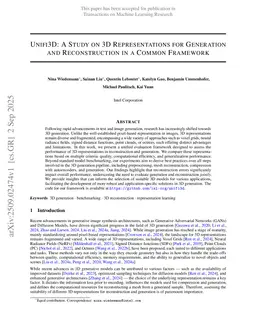Unifi3D: A Study on 3D Representations for Generation and Reconstruction in a Common Framework