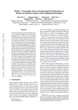MoSEs: Uncertainty-Aware AI-Generated Text Detection via Mixture of Stylistics Experts with Conditional Thresholds
