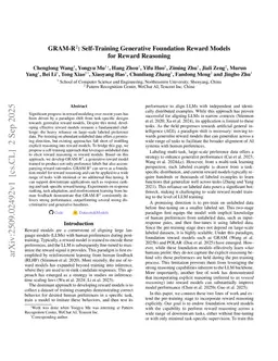 GRAM-R$^2$: Self-Training Generative Foundation Reward Models for Reward Reasoning