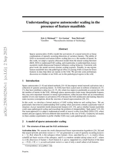Understanding sparse autoencoder scaling in the presence of feature manifolds