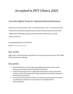 Towards Digital Twins for Optimal Radioembolization