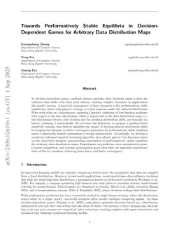Towards Performatively Stable Equilibria in Decision-Dependent Games for Arbitrary Data Distribution Maps