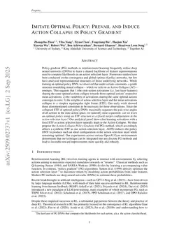 Imitate Optimal Policy: Prevail and Induce Action Collapse in Policy Gradient