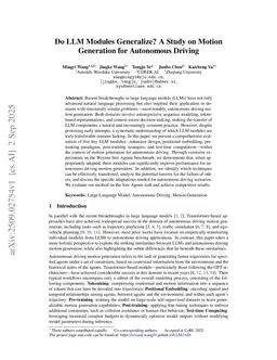 Do LLM Modules Generalize? A Study on Motion Generation for Autonomous Driving