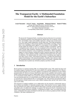 The Transparent Earth: A Multimodal Foundation Model for the Earth's Subsurface