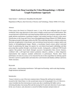 Multi-Scale Deep Learning for Colon Histopathology: A Hybrid Graph-Transformer Approach