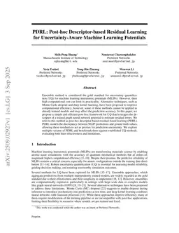 P-DRUM: Post-hoc Descriptor-based Residual Uncertainty Modeling for Machine Learning Potentials