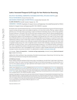 Lattice Annotated Temporal (LAT) Logic for Non-Markovian Reasoning