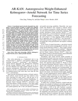 AR-KAN: Autoregressive-Weight-Enhanced Kolmogorov-Arnold Network for Time Series Forecasting
