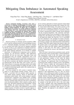 Mitigating Data Imbalance in Automated Speaking Assessment