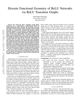 Discrete Functional Geometry of ReLU Networks via ReLU Transition Graphs