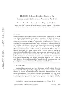 TRELLIS-Enhanced Surface Features for Comprehensive Intracranial Aneurysm Analysis