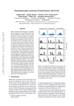 Measuring Scalar Constructs in Social Science with LLMs