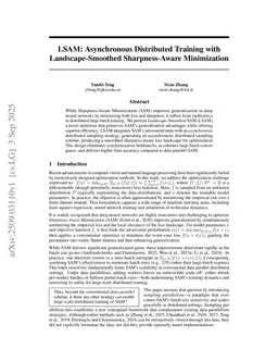 LSAM: Asynchronous Distributed Training with Landscape-Smoothed Sharpness-Aware Minimization