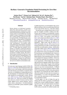 RecBase: Generative Foundation Model Pretraining for Zero-Shot Recommendation