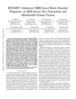 RTGMFF: Enhanced fMRI-based Brain Disorder Diagnosis via ROI-driven Text Generation and Multimodal Feature Fusion