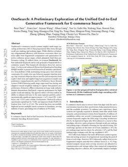 OneSearch: A Preliminary Exploration of the Unified End-to-End Generative Framework for E-commerce Search