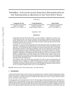 TopoMap: A Feature-based Semantic Discriminator of the Topographical Regions in the Test Input Space